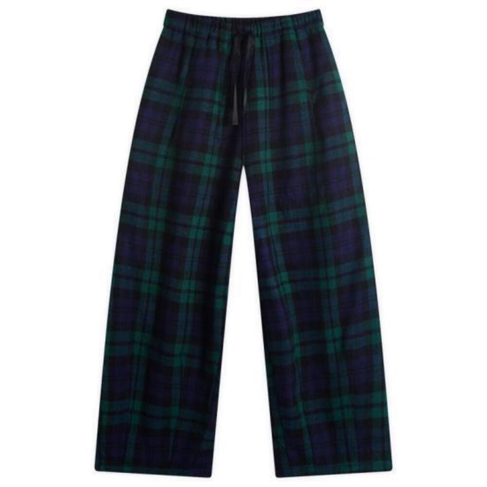 NEEDLES Wide Leg Tartan Plaid Pants With Elastic Drawstring